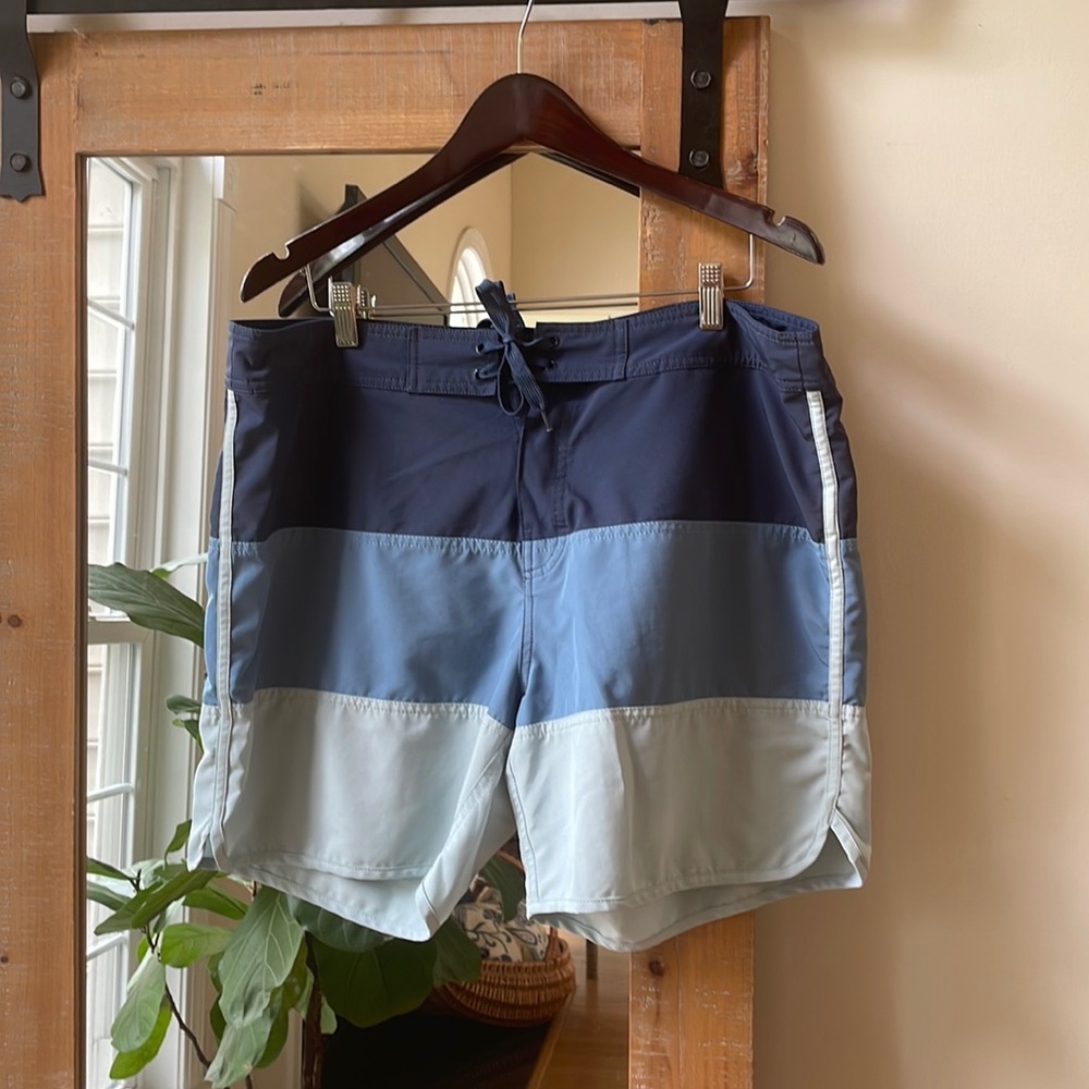 Marine Layer Blue Ombré Board Shorts Size 38